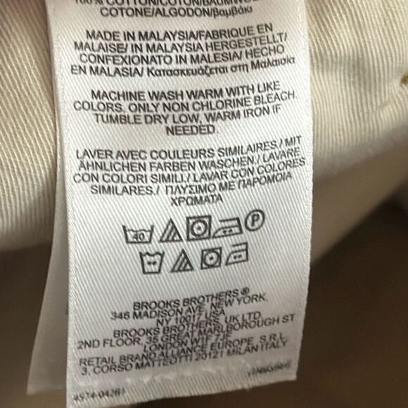Brooks Brothers Advantage Chino Clark Brown Tan Pants size 35x30 Cotton LOOK - Picture 9 of 10